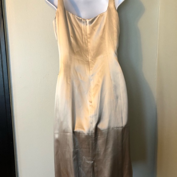 EUC Antonio Gual Champagne Silk Bridal Formal Gown - Picture 5 of 7